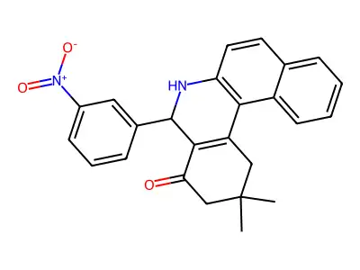 2,2-dimethyl-5-(3-nitrophenyl)-2,3,5,6-tetrahydrobenzo[a]phenanthridin-4(1H)-one structure