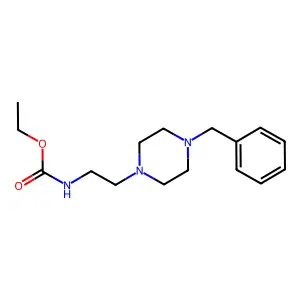 Carbamic acid, (2-(4-benzyl-1-piperazinyl)ethyl)-, ethyl ester structure