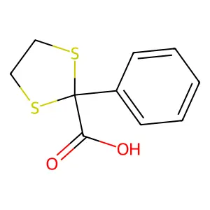 2-苯基-1,3-二硫杂环戊烷-2-甲酸 structure