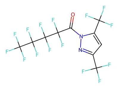 3,5-Bis(trifluoromethyl)-1-(nonafluoropentanoyl)pyrazole structure