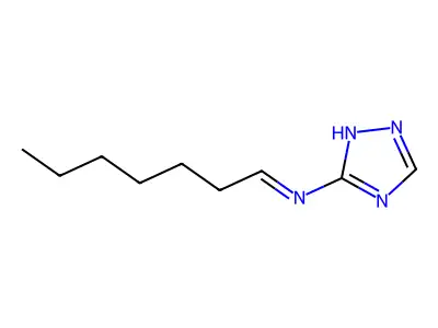 N-(1H-1,2,4-triazol-5-yl)heptan-1-imine structure