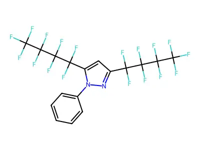 3,5-Bis(nonafluorobutyl)-1-phenylpyrazole structure