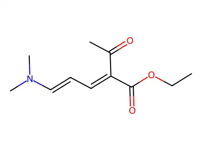 2,4-Pentadienoic acid, 2-acetyl-5-(dimethylamino)-, ethyl ester structure