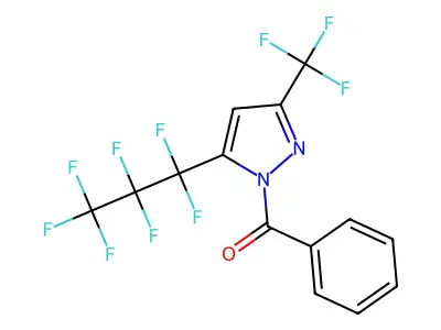 1-Benzoyl-5-heptafluoropropyl-3-(trifluoromethyl)pyrazole structure