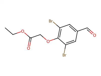 Ethyl 2-(2,6-dibromo-4-formylphenoxy)acetate structure