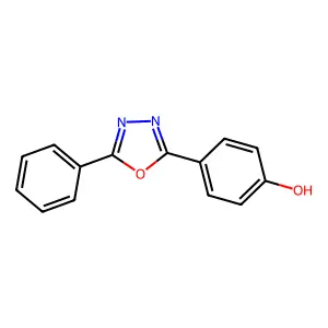 p-(5-Phenyl-1,3,4-oxadiazole-2-yl)phenol structure