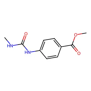 methyl 4-(N-methylaminocarbonyl)aminobenzoate structure