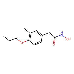 Acetohydroxamic acid, 2-(4-propoxy-m-tolyl)- structure