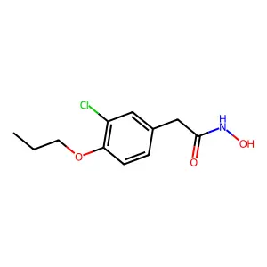Acetohydroxamic acid, 2-(3-chloro-4-propoxyphenyl)- structure