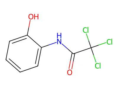 2,2,2-trichloro-N-(2-hydroxyphenyl)acetamide structure