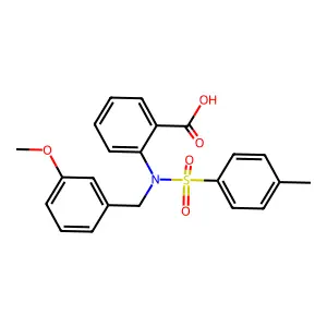 2-[(3-Methoxyphenyl)methyl-(4-methylphenyl)sulfonylamino]benzoic acid structure