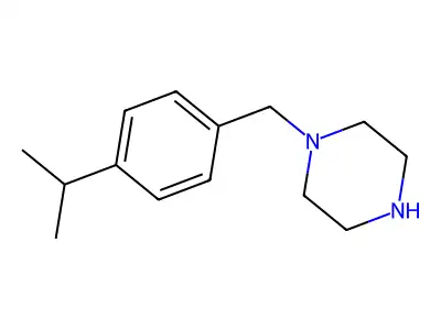 1-((4-(Propan-2-yl)phenyl)methyl)piperazine structure