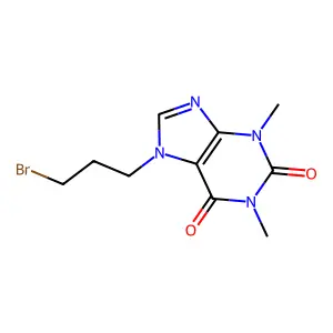 7-(3-Bromopropyl)-3,7-dihydro-1,3-dimethyl-1H-purine-2,6-dione structure