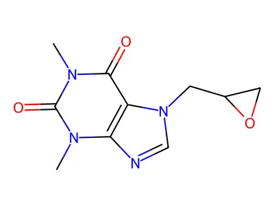 7-(2,3-Epoxypropyl)theophylline structure