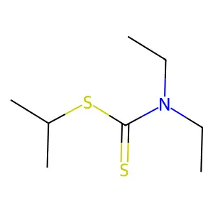 S-Isopropyl-N,N-diethyldithiocarbamate structure