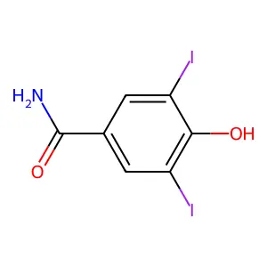 4-Hydroxy-3,5-diiodobenzamide structure