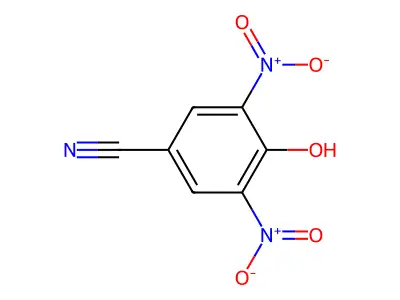 Benzonitrile, 4-hydroxy-3,5-dinitro- structure