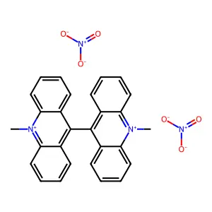 N,N'-二甲基-9,9'-联吖啶硝酸盐 structure