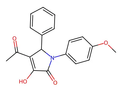 3-acetyl-4-hydroxy-1-(4-methoxyphenyl)-2-phenyl-2H-pyrrol-5-one structure