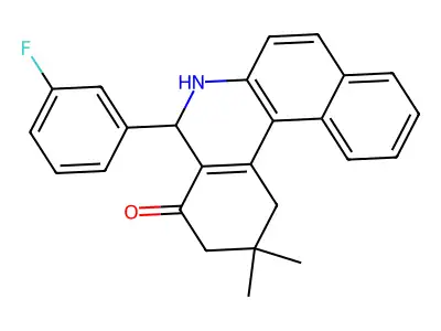 5-(3-Fluorophenyl)-2,2-dimethyl-1,3,5,6-tetrahydrobenzo[a]phenanthridin-4-one structure