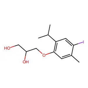 1,2-Propanediol, 3-(6-iodothymyloxy)- structure