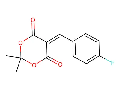 5-(4-Fluorobenzylidene)-2,2-dimethyl-1,3-dioxane-4,6-dione structure