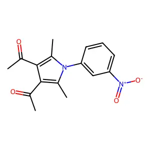 1-[4-Acetyl-2,5-dimethyl-1-(3-nitrophenyl)pyrrol-3-yl]ethanone structure