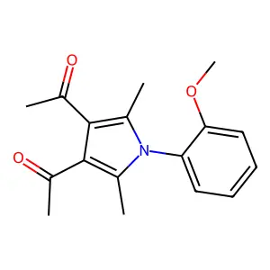 1-[4-Acetyl-1-(2-methoxyphenyl)-2,5-dimethylpyrrol-3-yl]ethanone structure