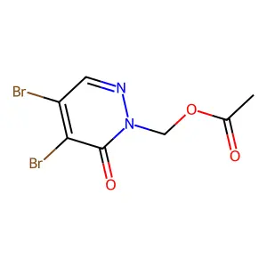 [4,5-dibromo-6-oxo-1(6H)-pyridazinyl]methyl acetate structure