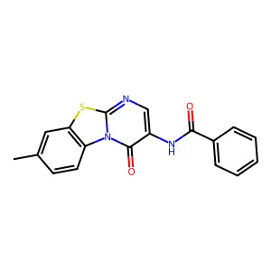 N-(8-methyl-4-oxo-4H-pyrimido[2,1-b][1,3]benzothiazol-3-yl)benzamide structure
