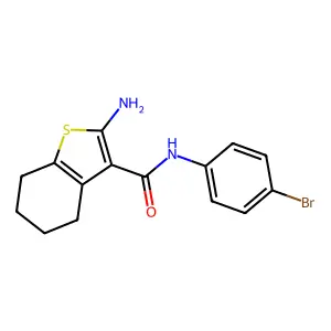 2-amino-N-(4-bromophenyl)-4,5,6,7-tetrahydro-1-benzothiophene-3-carboxamide structure