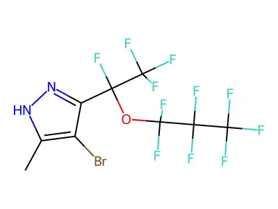 4-bromo-5-methyl-3-[1,2,2,2-tetrafluoro-1-(1,1,2,2,3,3,3-heptafluoropropoxy)ethyl]-1H-pyrazole structure