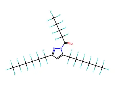 3,5-Bis(perfluorohexyl)-1-(nonafluoropentanoyl)-1H-pyrazole structure