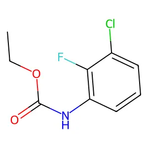 Ethyl 3-chloro-2-fluorocarbanilate structure