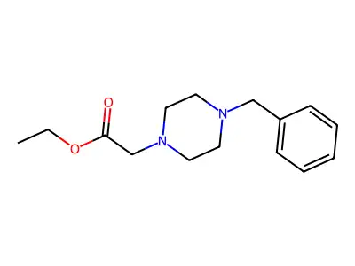 Ethyl 2-(4-benzylpiperazin-1-yl)acetate structure