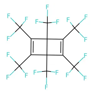 Perfluorohexamethyl dewar benzene structure