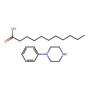 Undecanoic acid-1-phenylpiperazine(1:1) structure