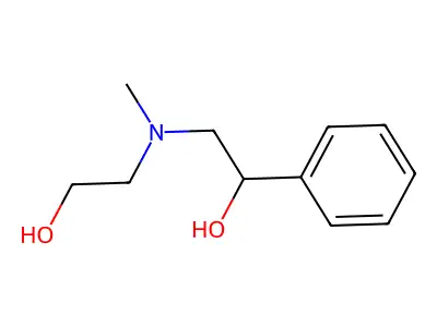 2-[(2-Hydroxyethyl)methylamino]-1-phenylethanol structure