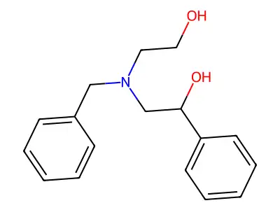 2-(Benzyl(2-hydroxyethyl)amino)-1-phenylethanol structure