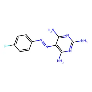 5-(p-Fluorophenylazo)-2,4,6-triaminopyrimidine structure