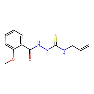 N-allyl-2-(2-methoxybenzoyl)hydrazinecarbothioamide structure