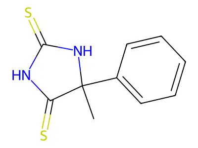 Hydantoin, 5-methyl-5-phenyl-2,4-dithio- structure