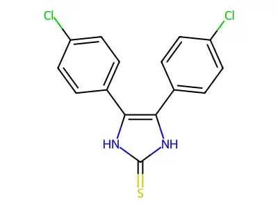 4,5-Bis(4-chlorophenyl)-2-mercaptoimidazole structure