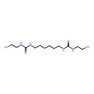 N-(2-Hydroxyethyl)-N'-(6-((((2-hydroxyethyl)amino)carbonyl)amino)hexyl)urea structure