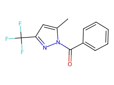 1-Benzoyl-5-methyl-3-(trifluoromethyl)pyrazole structure