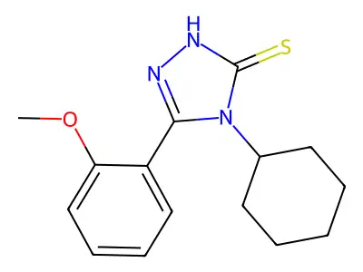 4-cyclohexyl-5-(2-methoxyphenyl)-4H-1,2,4-triazole-3-thiol structure