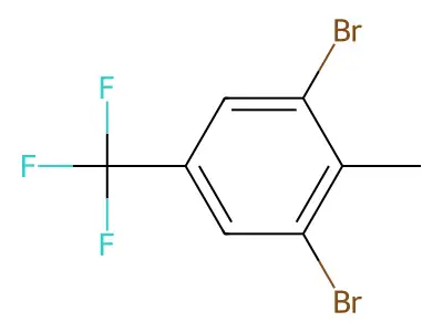1,3-Dibromo-2-methyl-5-(trifluoromethyl)benzene structure