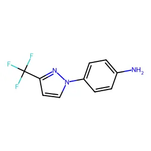 4-(3-(trifluoromethyl)-1H-pyrazol-1-yl)aniline structure