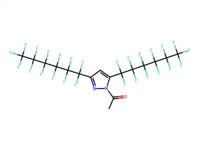 1-Acetyl-3,5-bis(perfluorohexyl)pyrazole structure