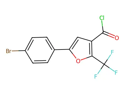 5-(4-Bromophenyl)-2-(trifluoromethyl)-3-furoyl chloride structure